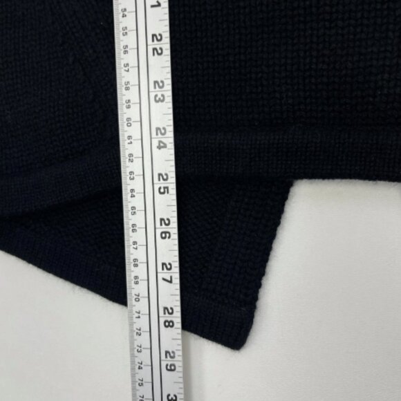 Derek Lam 100% Italian Cashmere Sweater Black Thick Knit Turtleneck - Picture 10 of 12